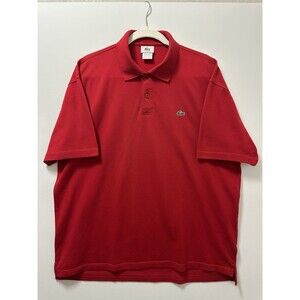 Lacoste Polo Shirt Men's Size 7 US 2XL Red Short Sleeve Vintage
